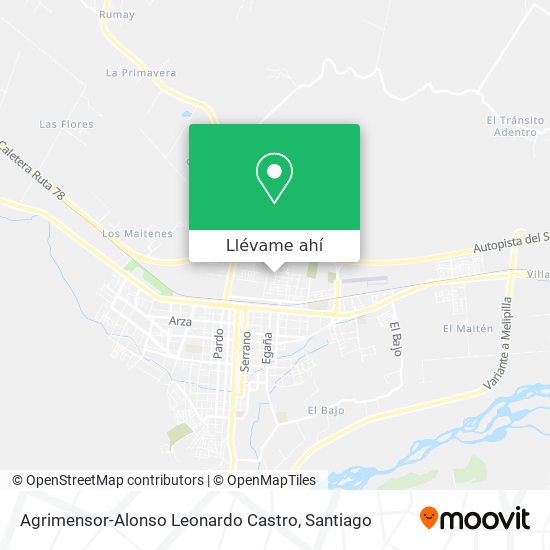 Mapa de Agrimensor-Alonso Leonardo Castro