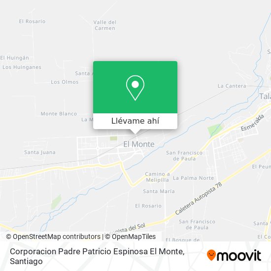 Mapa de Corporacion Padre Patricio Espinosa El Monte