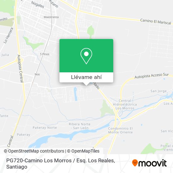 Mapa de PG720-Camino Los Morros / Esq. Los Reales