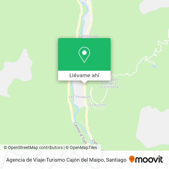 Mapa de Agencia de Viaje-Turismo Cajón del Maipo