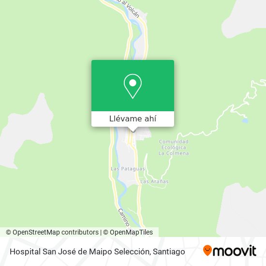 Mapa de Hospital San José de Maipo Selección