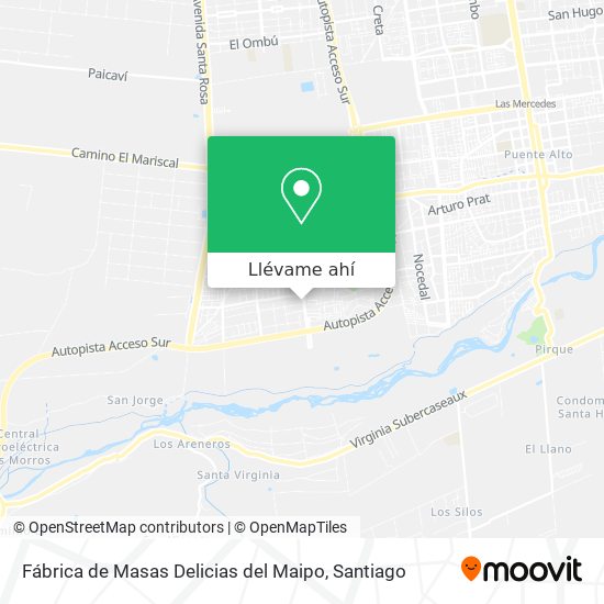 Mapa de Fábrica de Masas Delicias del Maipo