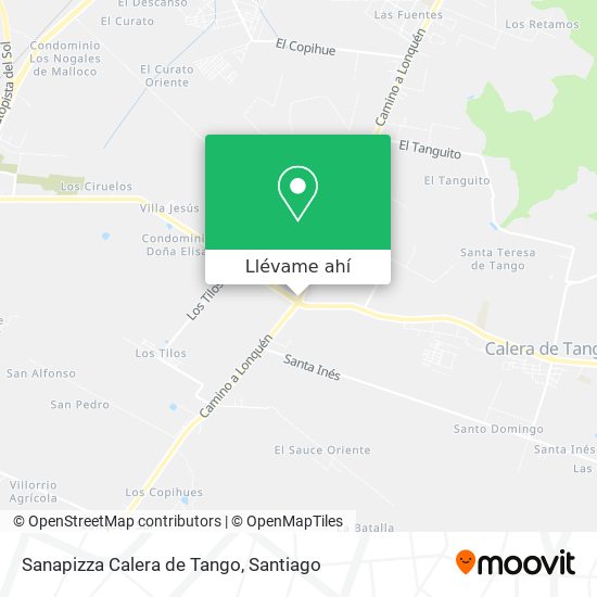 Mapa de Sanapizza Calera de Tango