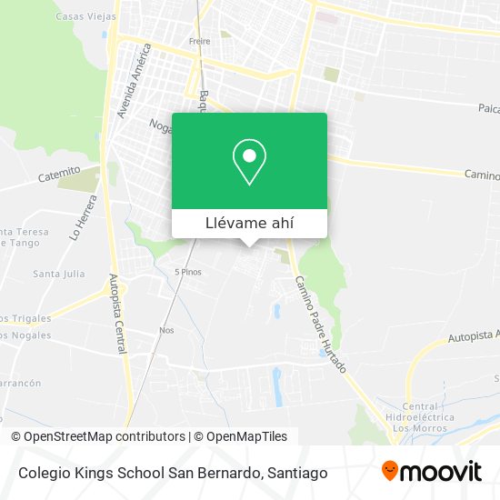 Mapa de Colegio Kings School San Bernardo