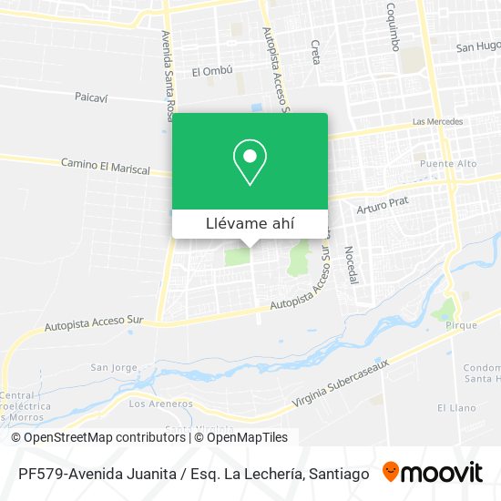 Mapa de PF579-Avenida Juanita / Esq. La Lechería