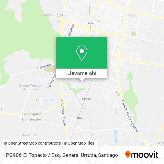 Mapa de PG906-El Topacio / Esq. General Urrutia