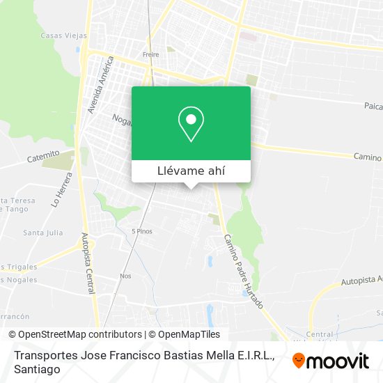 Mapa de Transportes Jose Francisco Bastias Mella E.I.R.L.
