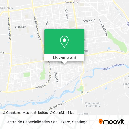 Mapa de Centro de Especialidades San Lázaro