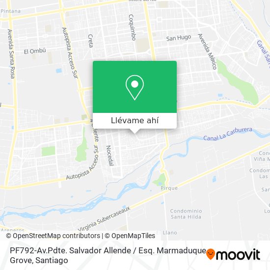 Mapa de PF792-Av.Pdte. Salvador Allende / Esq. Marmaduque Grove