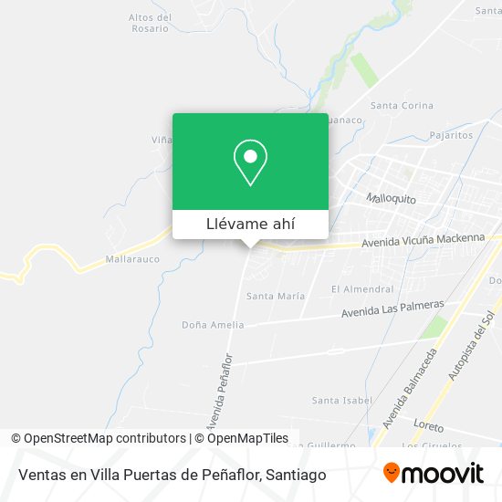 Mapa de Ventas en Villa Puertas de Peñaflor