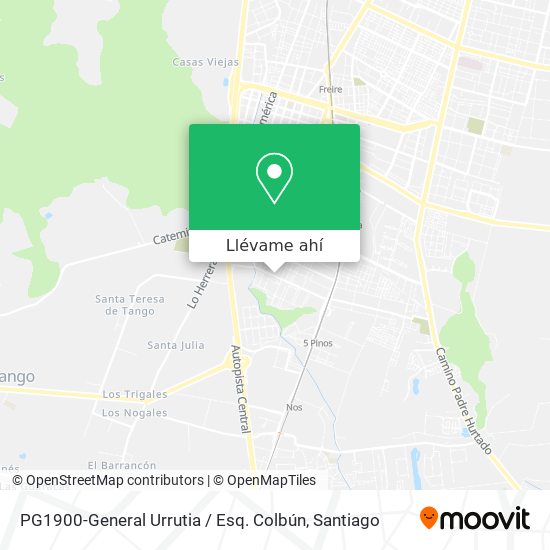 Mapa de PG1900-General Urrutia / Esq. Colbún