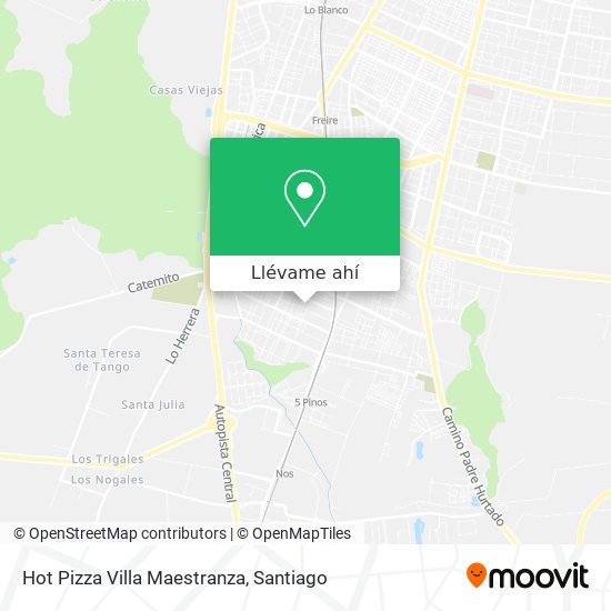 Mapa de Hot Pizza Villa Maestranza