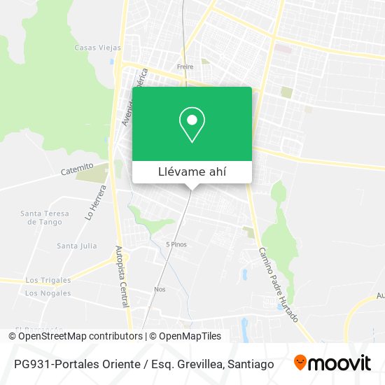 Mapa de PG931-Portales Oriente / Esq. Grevillea