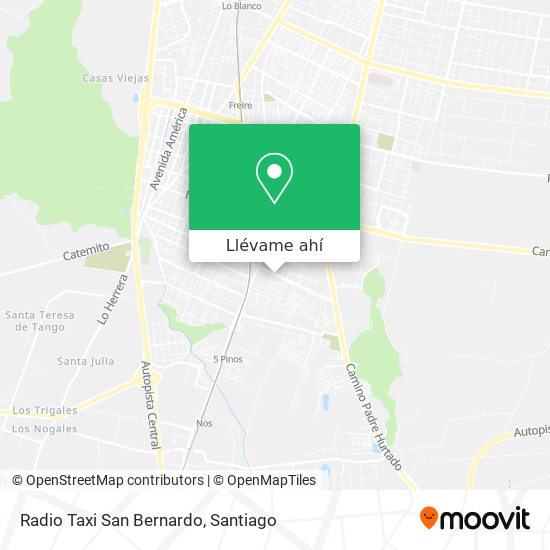 Mapa de Radio Taxi San Bernardo