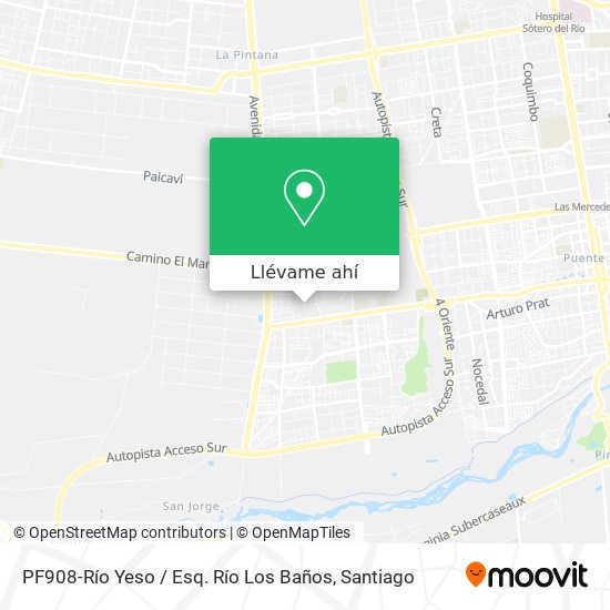 Mapa de PF908-Río Yeso / Esq. Río Los Baños