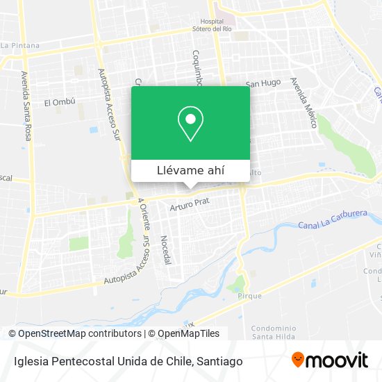 Mapa de Iglesia Pentecostal Unida de Chile