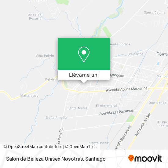 Mapa de Salon de Belleza Unisex Nosotras