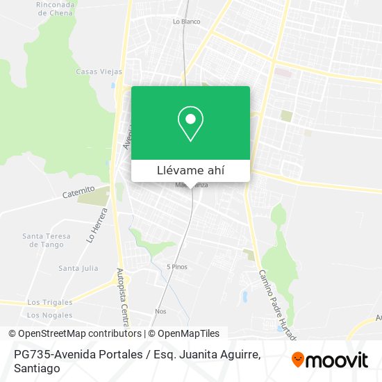 Mapa de PG735-Avenida Portales / Esq. Juanita Aguirre