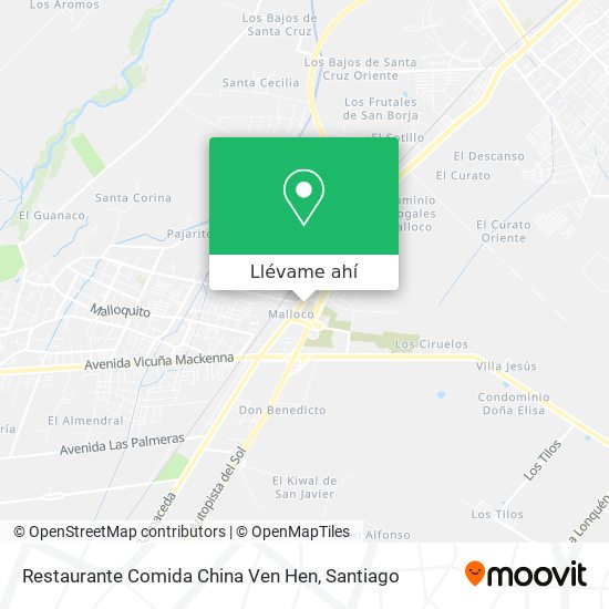 Mapa de Restaurante Comida China Ven Hen