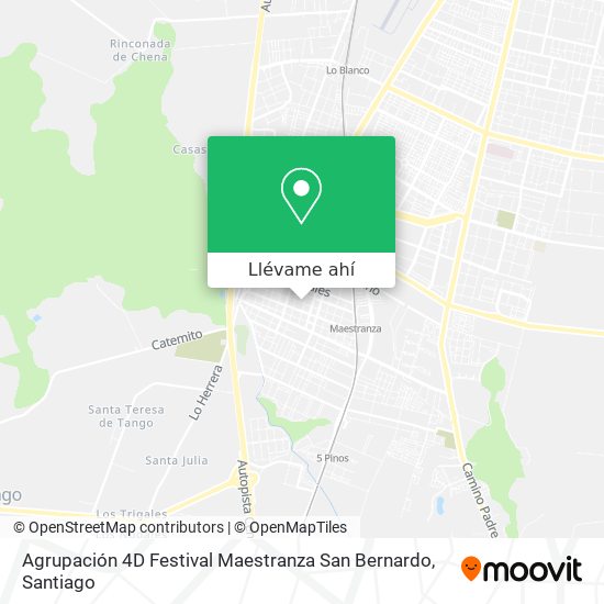 Mapa de Agrupación 4D Festival Maestranza San Bernardo