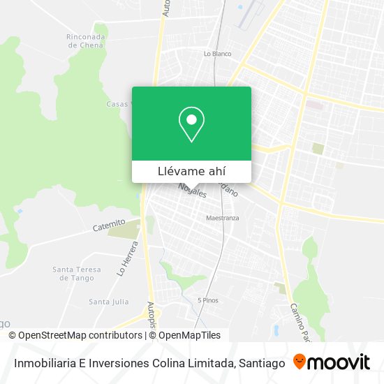 Mapa de Inmobiliaria E Inversiones Colina Limitada