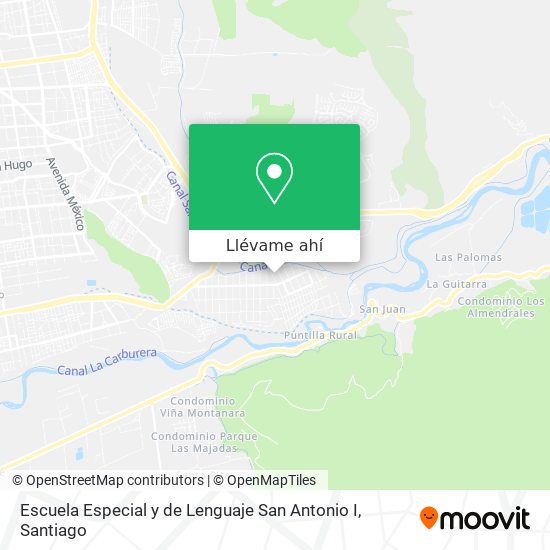 Mapa de Escuela Especial y de Lenguaje San Antonio I