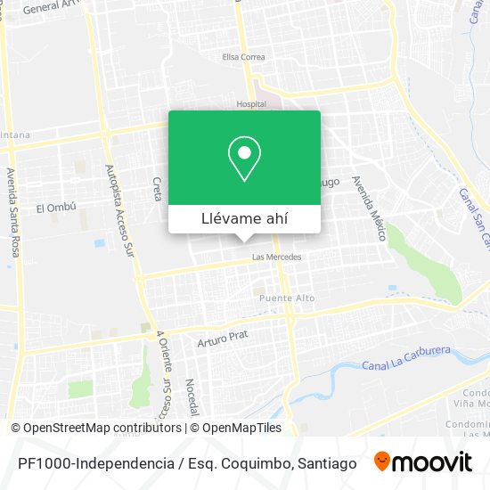 Mapa de PF1000-Independencia / Esq. Coquimbo