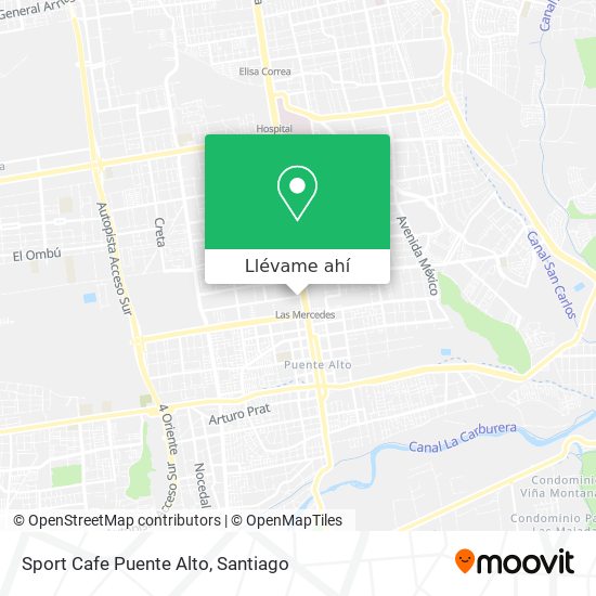 Mapa de Sport Cafe Puente Alto