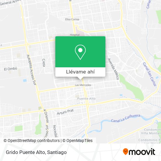 Mapa de Grido Puente Alto