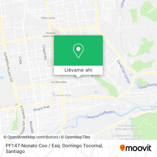Mapa de PF147-Nonato Coo / Esq. Domingo Tocornal