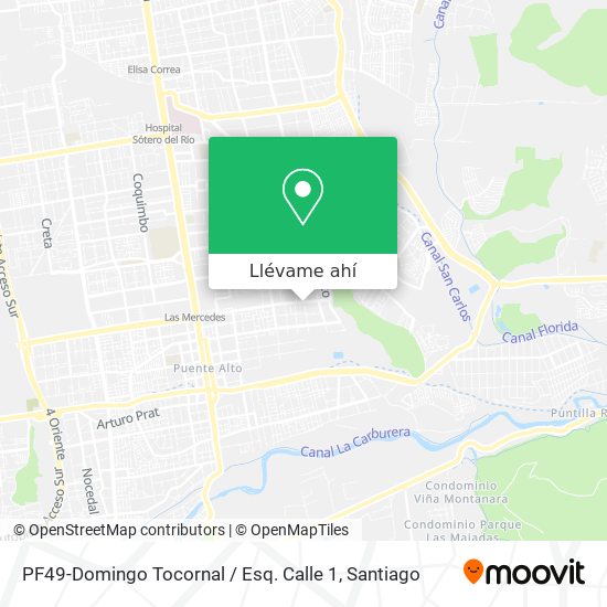 Mapa de PF49-Domingo Tocornal / Esq. Calle 1