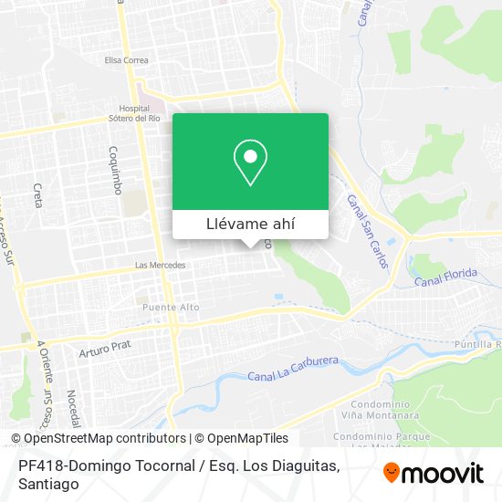 Mapa de PF418-Domingo Tocornal / Esq. Los Diaguitas