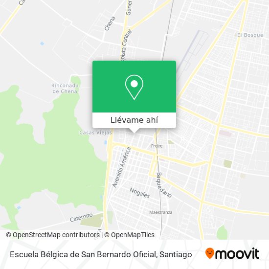 Mapa de Escuela Bélgica de San Bernardo Oficial