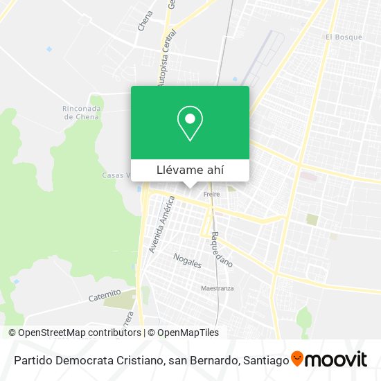 Mapa de Partido Democrata Cristiano, san Bernardo