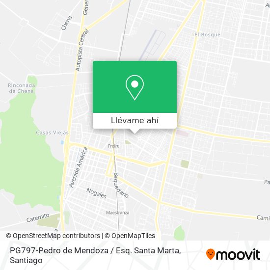 Mapa de PG797-Pedro de Mendoza / Esq. Santa Marta