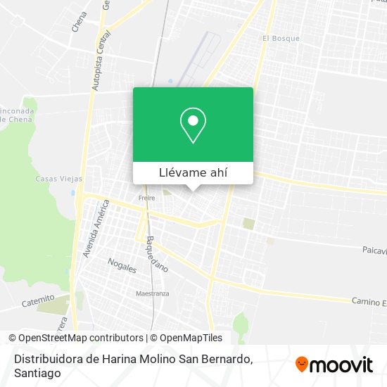 Mapa de Distribuidora de Harina Molino San Bernardo