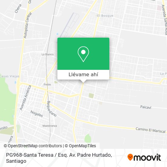 Mapa de PG968-Santa Teresa / Esq. Av. Padre Hurtado