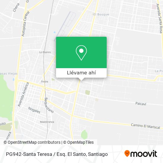 Mapa de PG942-Santa Teresa / Esq. El Santo