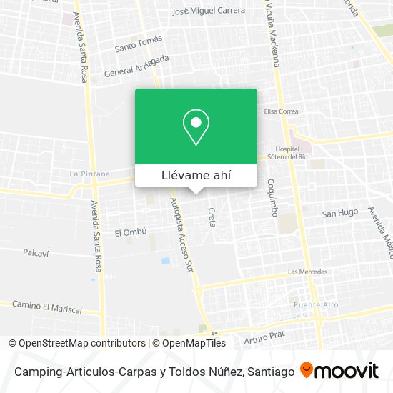 Mapa de Camping-Articulos-Carpas y Toldos Núñez