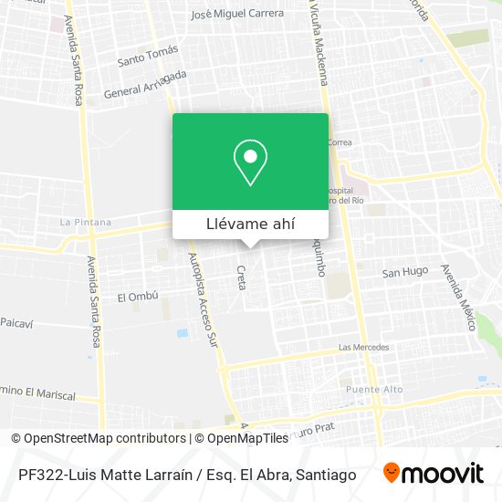 Mapa de PF322-Luis Matte Larraín / Esq. El Abra