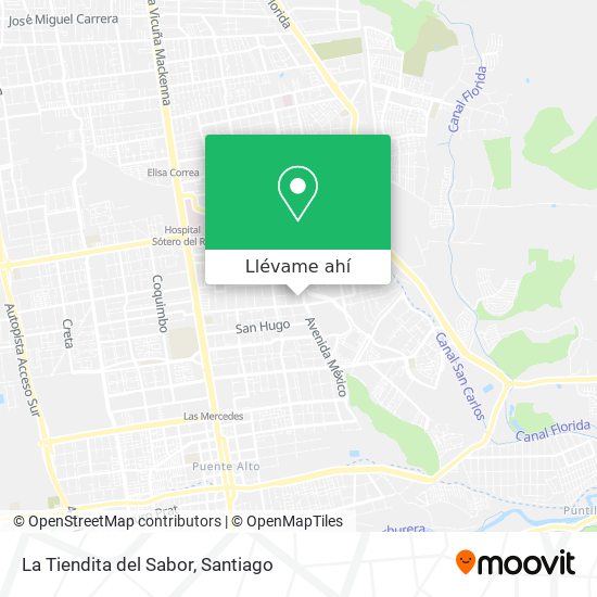 Mapa de La Tiendita del Sabor