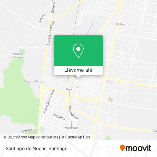 Mapa de Santiago de Noche