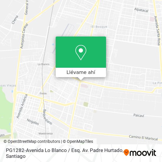 Mapa de PG1282-Avenida Lo Blanco / Esq. Av. Padre Hurtado