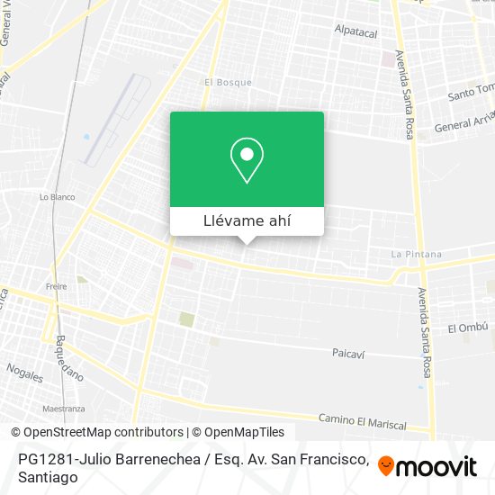 Mapa de PG1281-Julio Barrenechea / Esq. Av. San Francisco