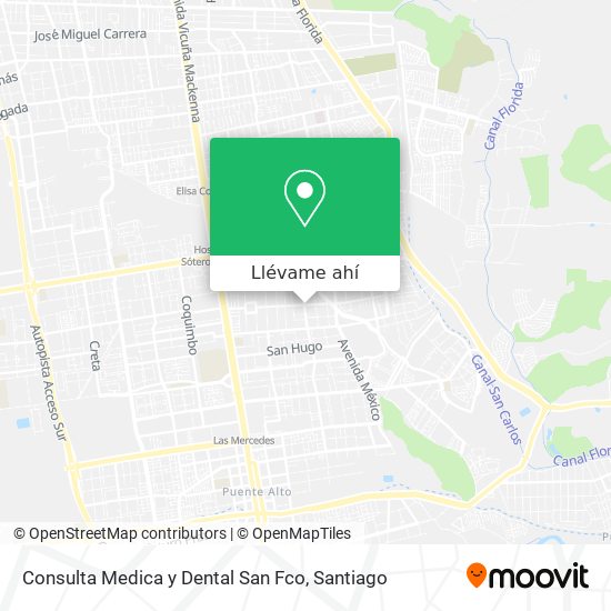 Mapa de Consulta Medica y Dental San Fco
