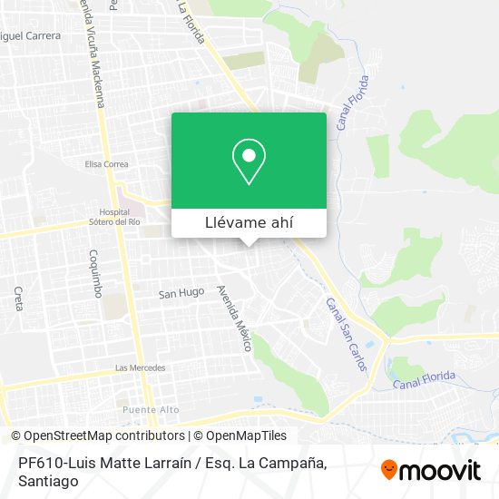 Mapa de PF610-Luis Matte Larraín / Esq. La Campaña