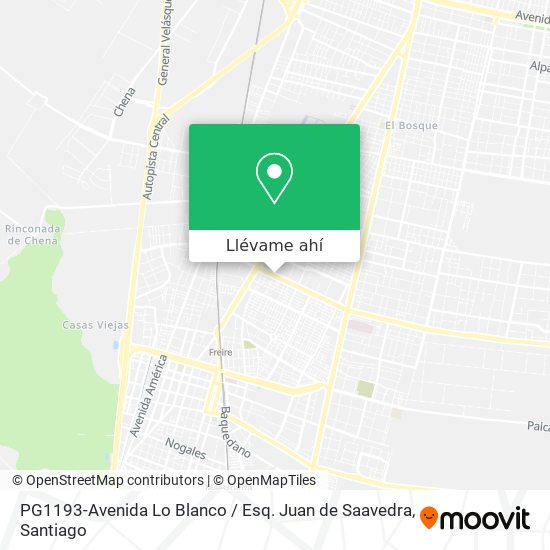 Mapa de PG1193-Avenida Lo Blanco / Esq. Juan de Saavedra