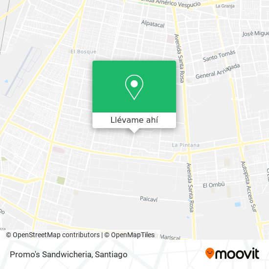 Mapa de Promo's Sandwicheria