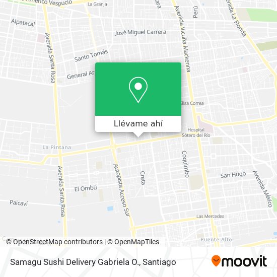 Mapa de Samagu Sushi Delivery Gabriela O.