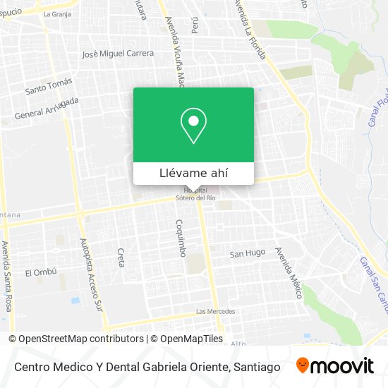 Mapa de Centro Medico Y Dental Gabriela Oriente